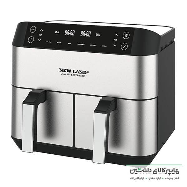 خرید و قیمت سرخ کن دوقلو نیولند 8 لیتری استیل مدل 2745