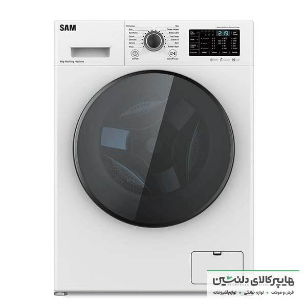 خرید و قیمت لباسشویی 8 کیلویی سام 1400 دور مدل Q1465 سفید