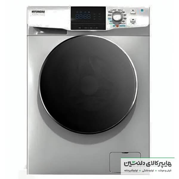 خرید و قیمت لباسشویی اتوماتیک هیوندای مدل HWM8414 S نقره ای