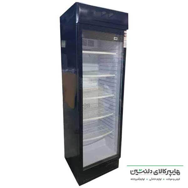 خرید و قیمت یخچال تک ویترینی عرض 70 درب شیشه ای مشکی