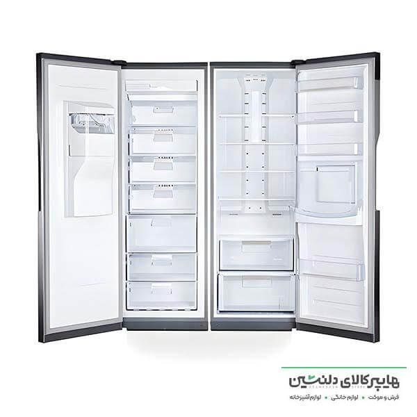 خرید و قیمت یخچال فریزر دوقلو 17 فوت لئوکو رویال هوم بار سفید متالیک - تصویر 3