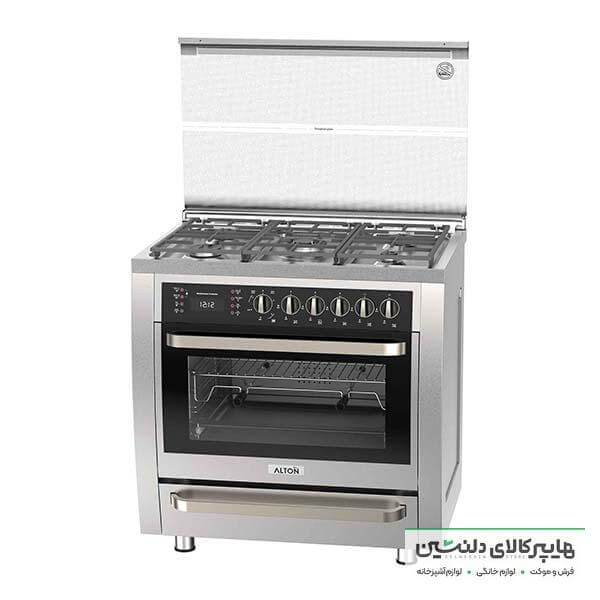 خرید و قیمت اجاق گاز آلتون 5 شعله فر دار استیل مدل MDR5 S مبله