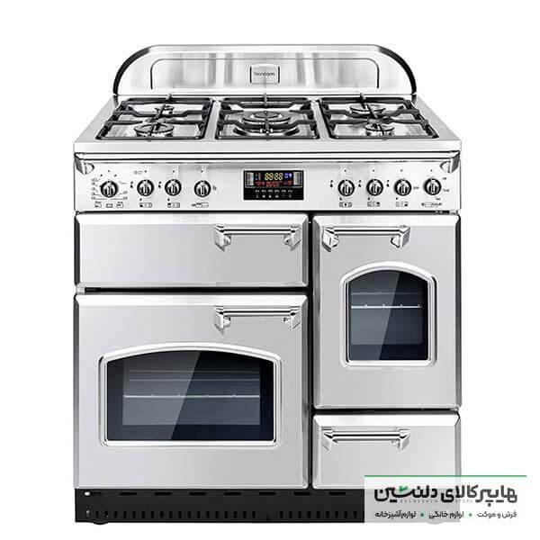 خرید و قیمت اجاق گاز تاکنو 5 شعله سه فر فالکون استیل مدل F-5B-SS