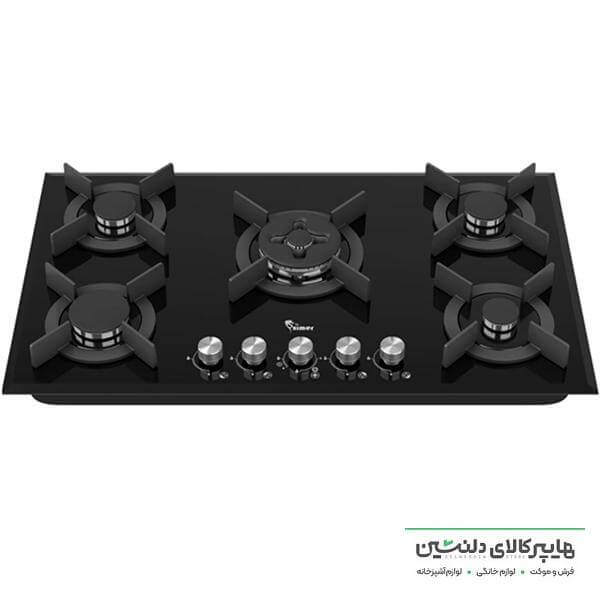 خرید و قیمت اجاق گاز صفحه ای شیشه ای مشکی سمیر مدل G576