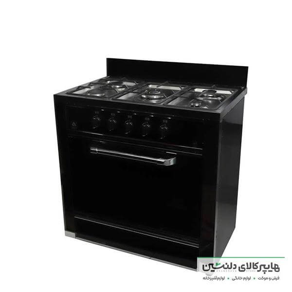 خرید و قیمت اجاق گاز طرح فر 5 شعله بردنا مدل 528 مشکی