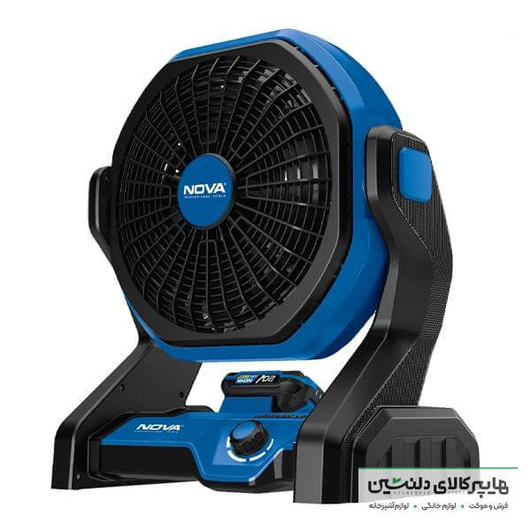 خرید و قیمت پنکه شارژی 20 ولت براشلس باتری و برق نووا 7754