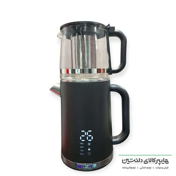 خرید و قیمت چای ساز نکست پلاس مشکی دیجیتالی 1223B
