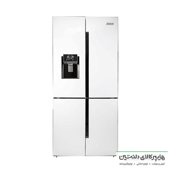 خرید و قیمت یخچال لئوکو کوادرو سفید متالیک R600