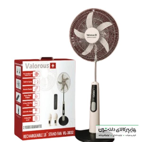 خرید و قیمت پنکه ایستاده برقی شارژی ولروس 3032