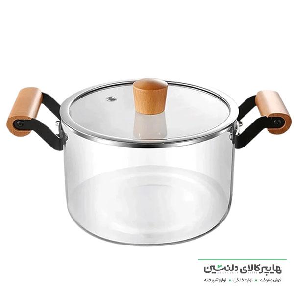 خرید و قیمت قابلمه پیرکس دسته چوب 4/5 لیتر سورل وی می 1220